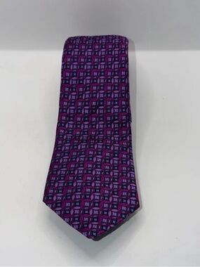 Ted Baker London Purple / Blue / Black 100% Silk Tie